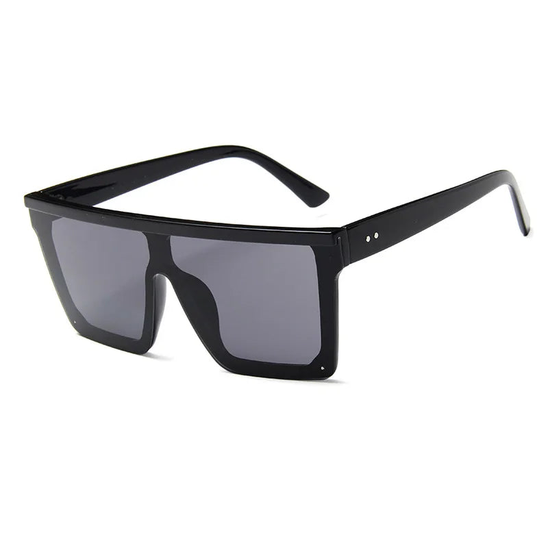 Flat Top Classic Square Sunglasses For Women Designer Colored Mirror Coating Shades UV400