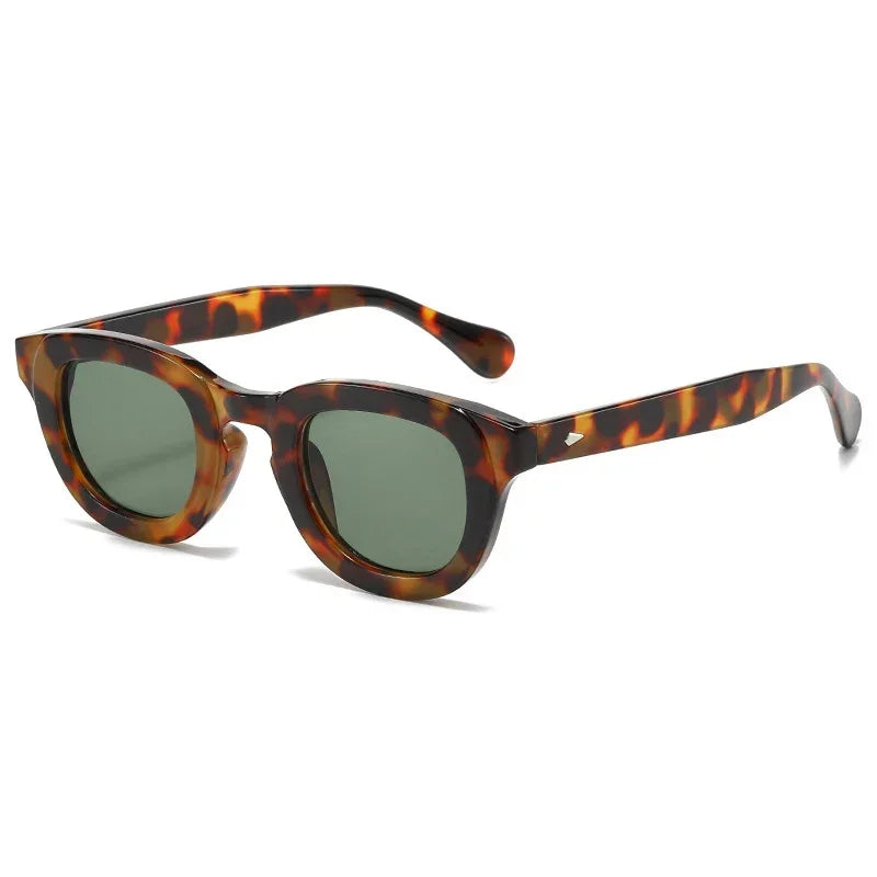 New Oval Candy Color Gradient Lens UV400 Sunglasses Women Men Eyewear Men Trending Sun Glasses Rivets Decoration