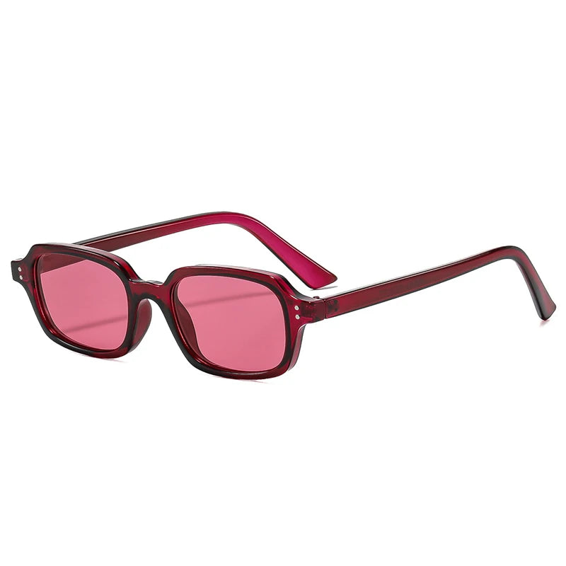 New Vintage Square Rivets Men Sunglasses Fashion Leopard Blue UV400 Women Trending Gradient Sun Glasses