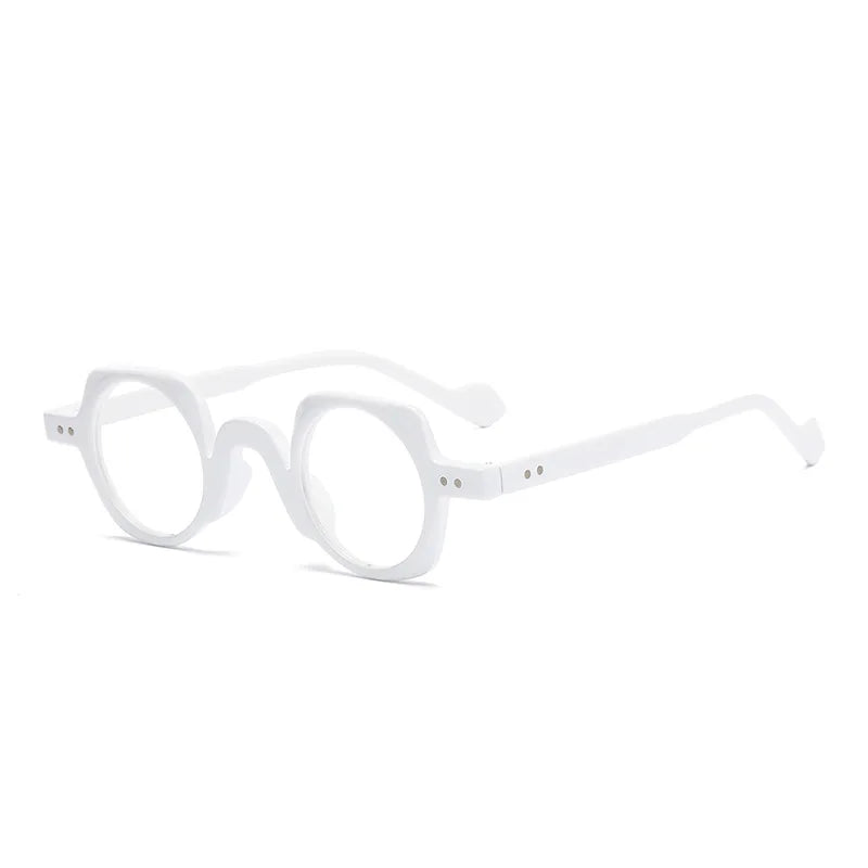 New Arrival Retro Round Punk Glasses for Men Clear Lens Fashion Glasses Frame Women Vintage Hexagon Decoration Male