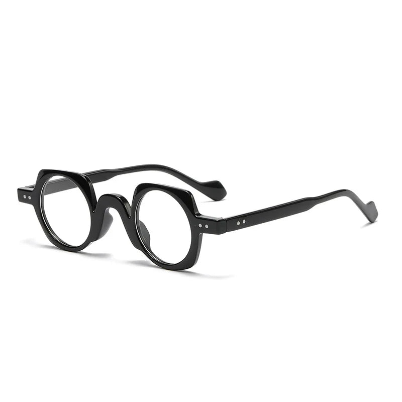 New Arrival Retro Round Punk Glasses for Men Clear Lens Fashion Glasses Frame Women Vintage Hexagon Decoration Male