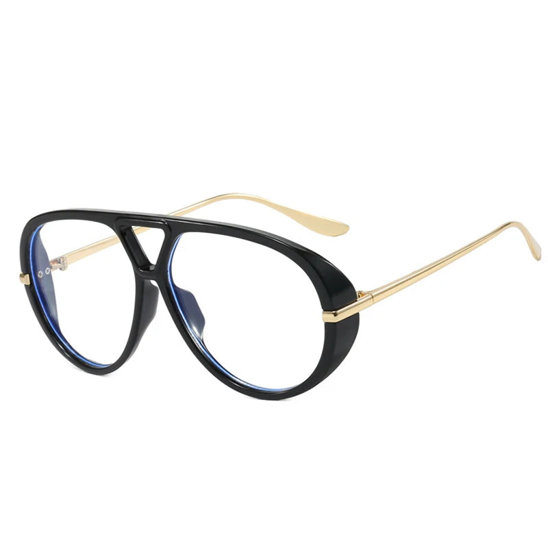 Fashion Double Bridges Pilot Women Oversized Sunglasses Retro Candy Color Green Gradient UV400 Men Punk Sun Glasses