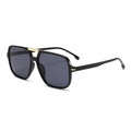 New Fashion Double Bridges Sunglasses Women Square Rivets Orange Gradient Shades UV400 Men Sun Glasses