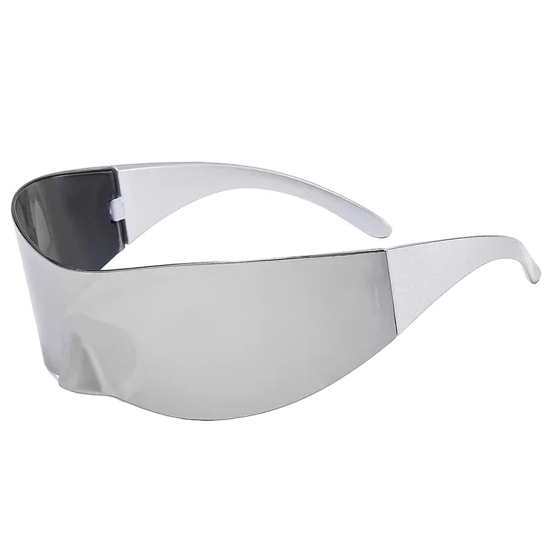 Y2K Cyber Punk One-Piece Sports Sunglasses Women Men 2025 Luxury Brand Windproof Rimless Sun Glasses For Ladies Shield Eyewear
