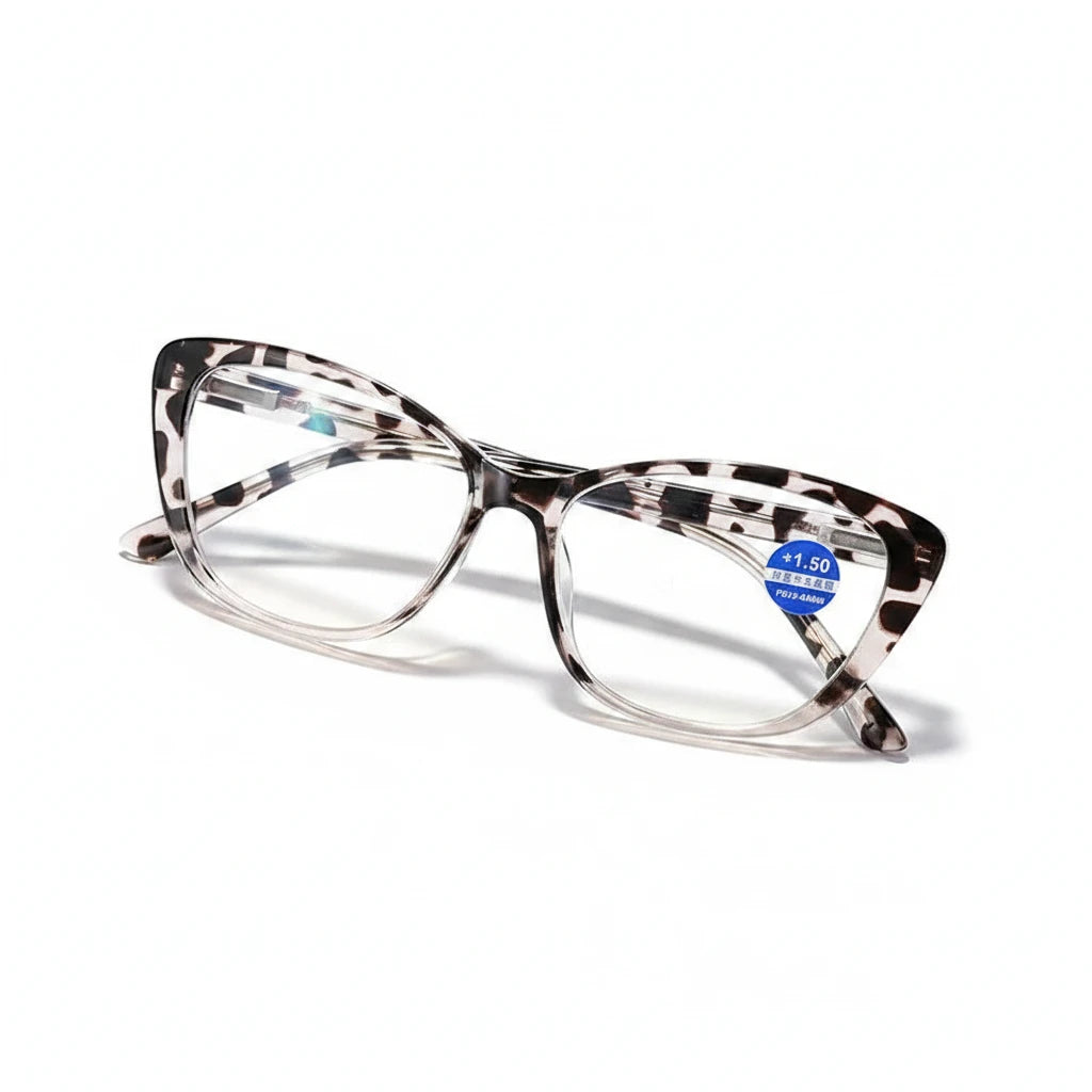 Women's Fashion Cat Eye Reading Glasses Men Vintage Blue Light Blocking Eyewear Retro Ultralight Far Sight Presbyopia 0+1.0+4.0