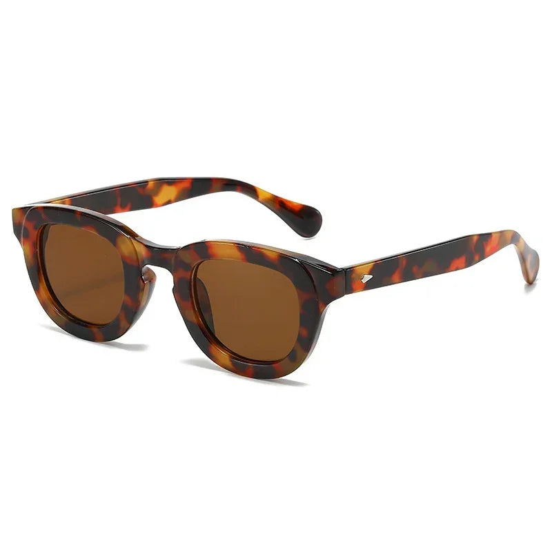 New Oval Candy Color Gradient Lens UV400 Sunglasses Women Men Eyewear Men Trending Sun Glasses Rivets Decoration