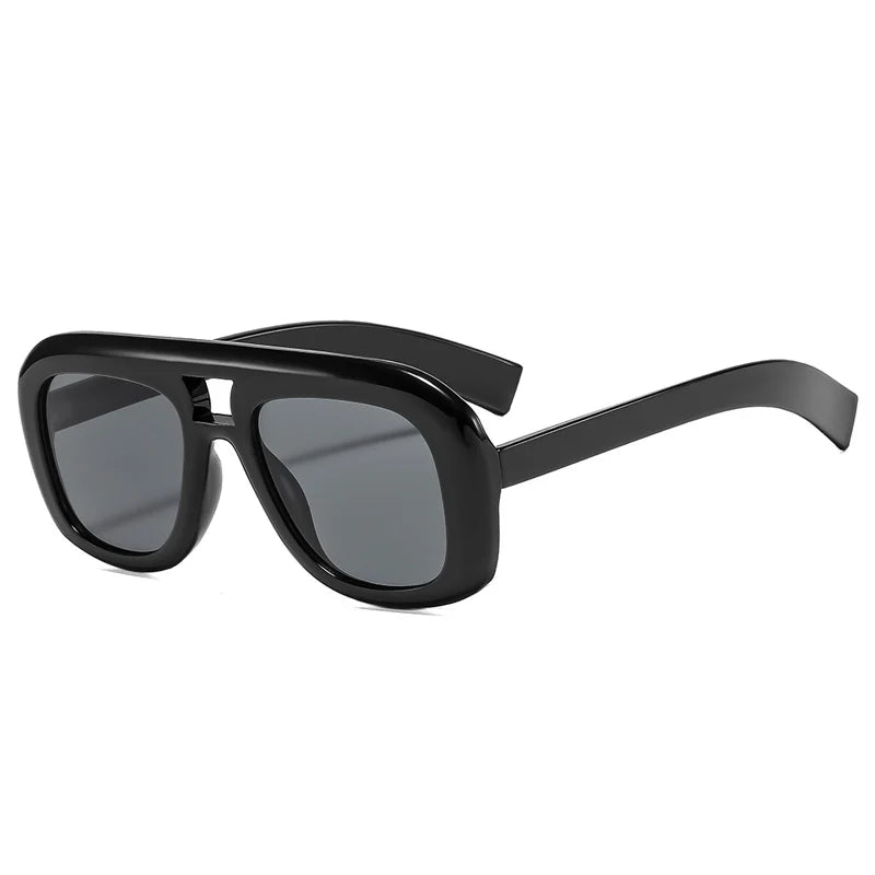 New Retro Double Bridges Square Sunglasses Women Fashion Red Gradient Shades UV400 Men Trending Sun Glasses