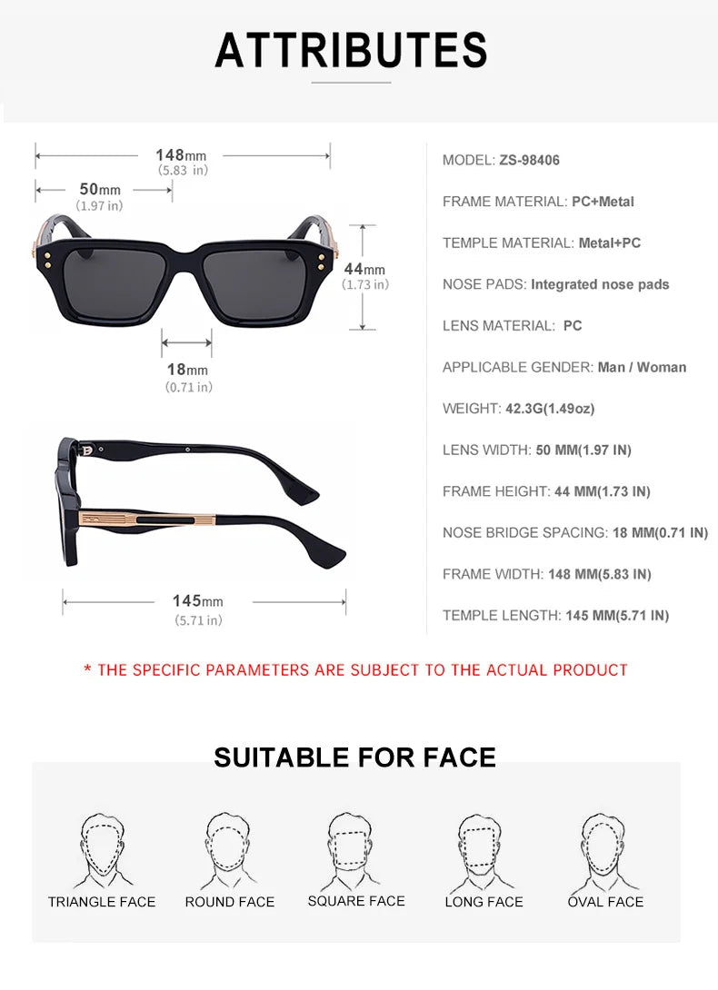 Retro Polarized Square Punk Sunglasses Men 2026 Luxury Brand Designer Classic Driving Shield Sun Glasses for Male Shades UV400
