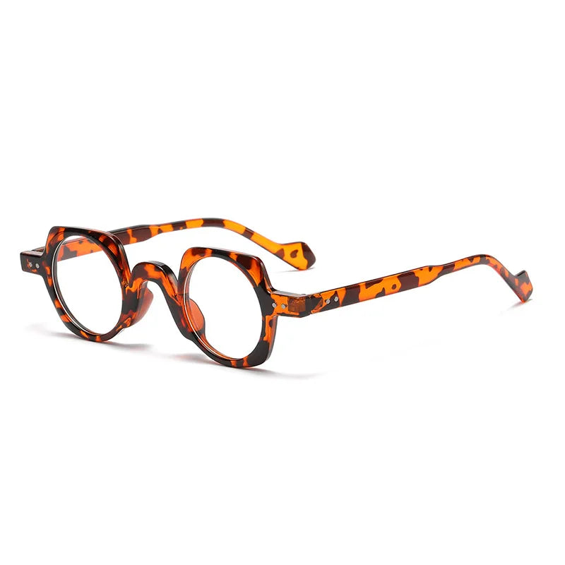 New Arrival Retro Round Punk Glasses for Men Clear Lens Fashion Glasses Frame Women Vintage Hexagon Decoration Male