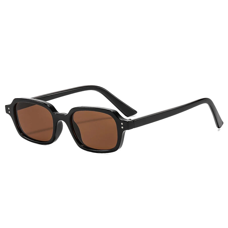 New Vintage Square Rivets Men Sunglasses Fashion Leopard Blue UV400 Women Trending Gradient Sun Glasses