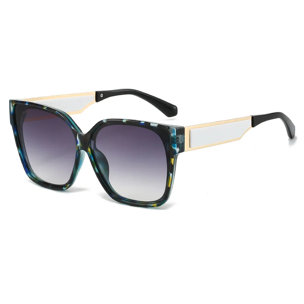 New Fashion Square Sunglasses Women Gradient Blue Shades UV400 Retro Men Trending Sun Glasses