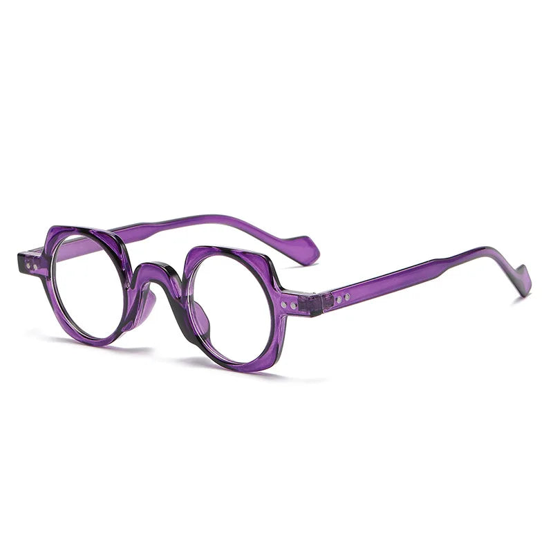 New Arrival Retro Round Punk Glasses for Men Clear Lens Fashion Glasses Frame Women Vintage Hexagon Decoration Male