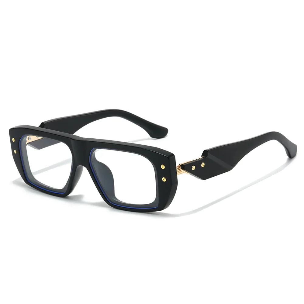 Luxury Square Sunglasses for Men Flat Top UV400 Sun Glasses Women Brand Designer Trendy Female Shades Anti Blue Light