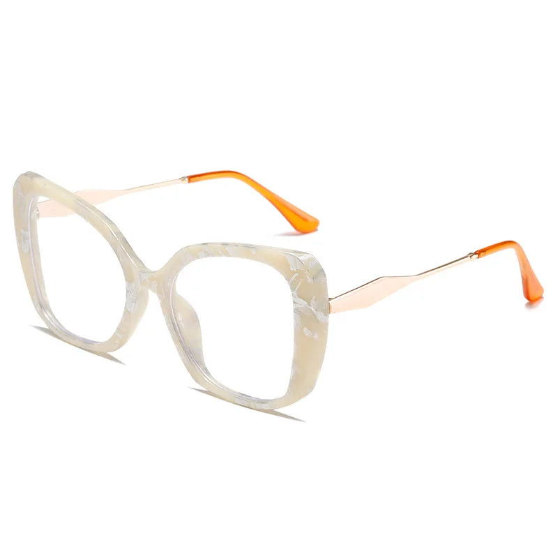 New Minimalist Anti Blue Light Flat Glasses Protective Goggles That Can Also Be Worn Without Makeup Decorative Metal Glasses