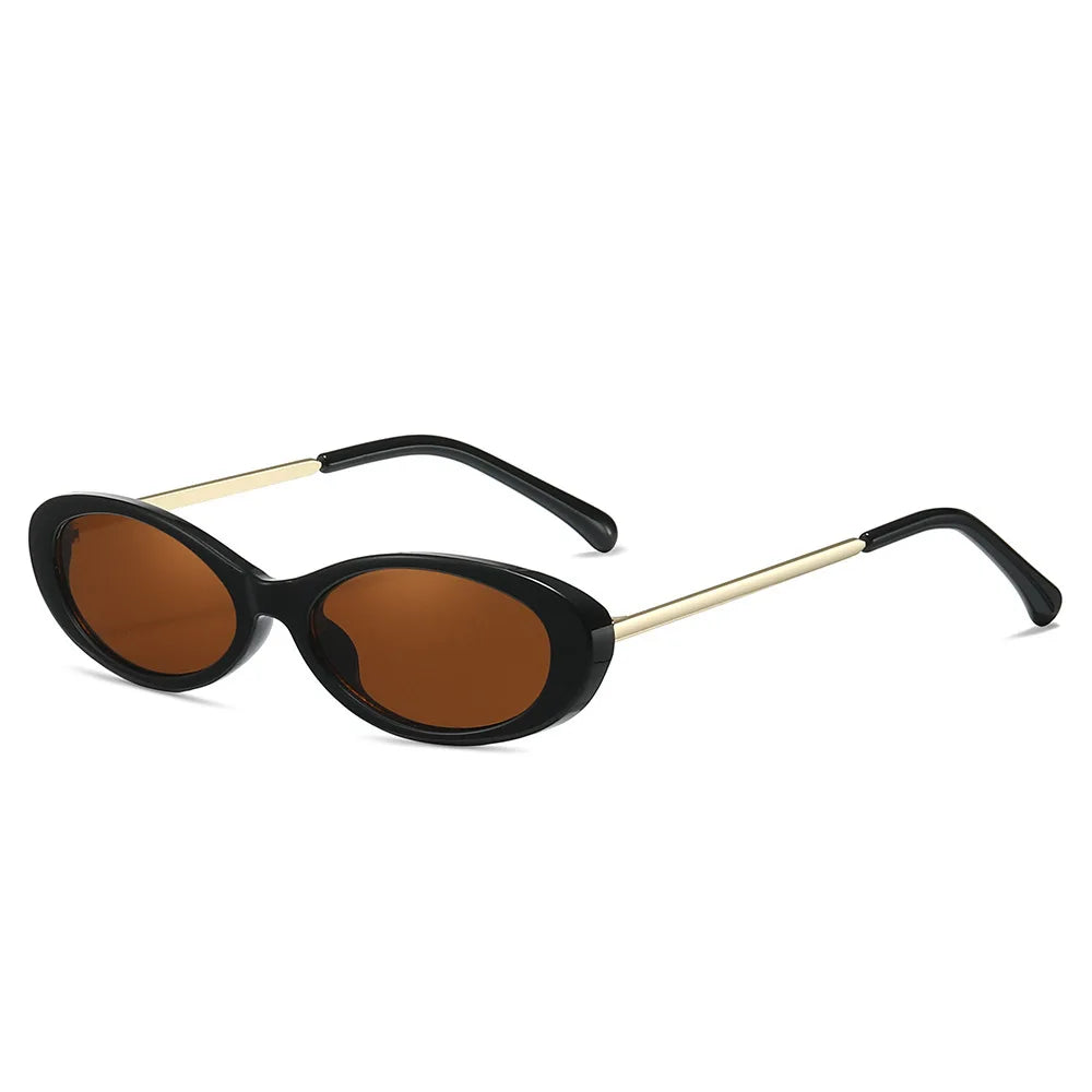 New Vintage Candy Colors Small Oval Women Sunglasses Shades UV400 Fashion Yellow Green Men Trending Punk Sun Glasses