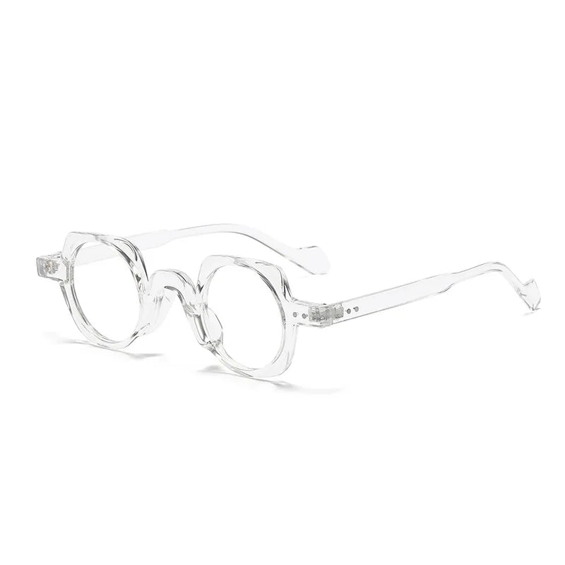 New Arrival Retro Round Punk Glasses for Men Clear Lens Fashion Glasses Frame Women Vintage Hexagon Decoration Male