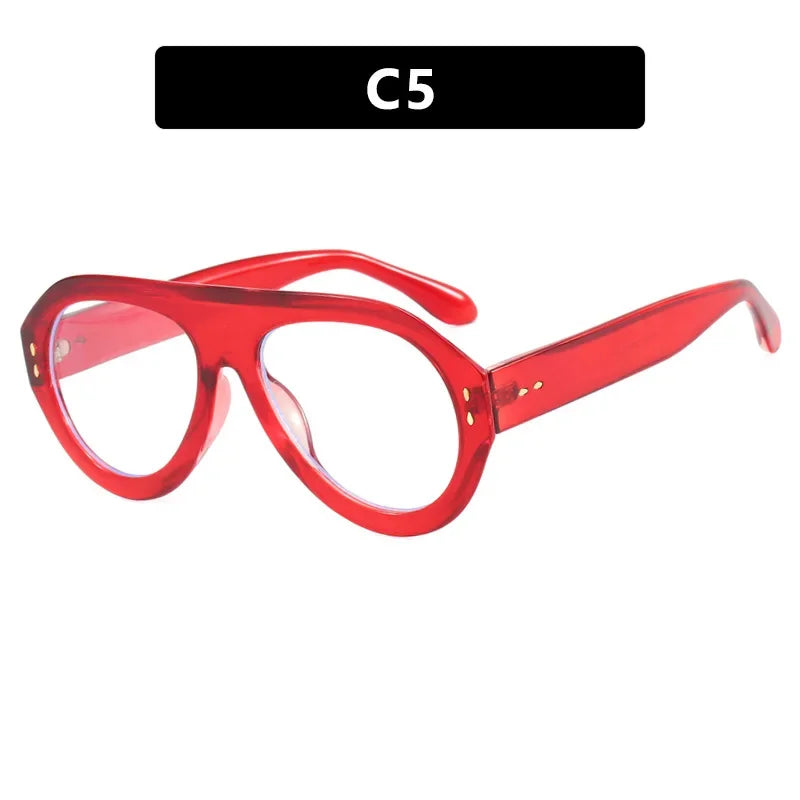 Oversized Popular Fashion Pilot Women Sunglasses Retro Red Shades UV400 Men Trending Wide Legs Sun Glasses