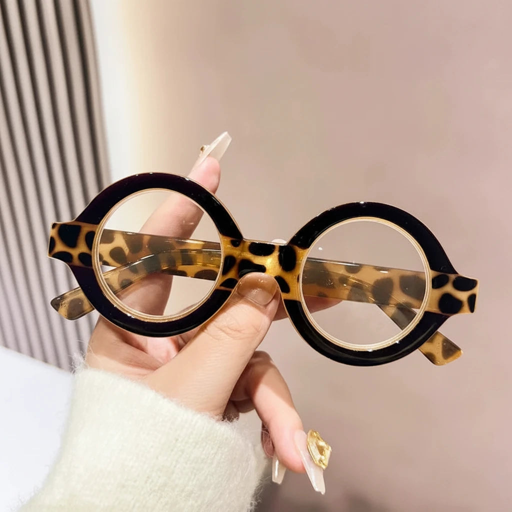 Round Frame Youthful Reading Glasses Women Fashionable High-quality Personalized High-definition Anti Blue Light Glasses