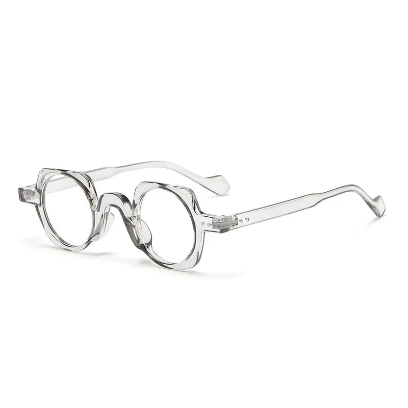 New Arrival Retro Round Punk Glasses for Men Clear Lens Fashion Glasses Frame Women Vintage Hexagon Decoration Male