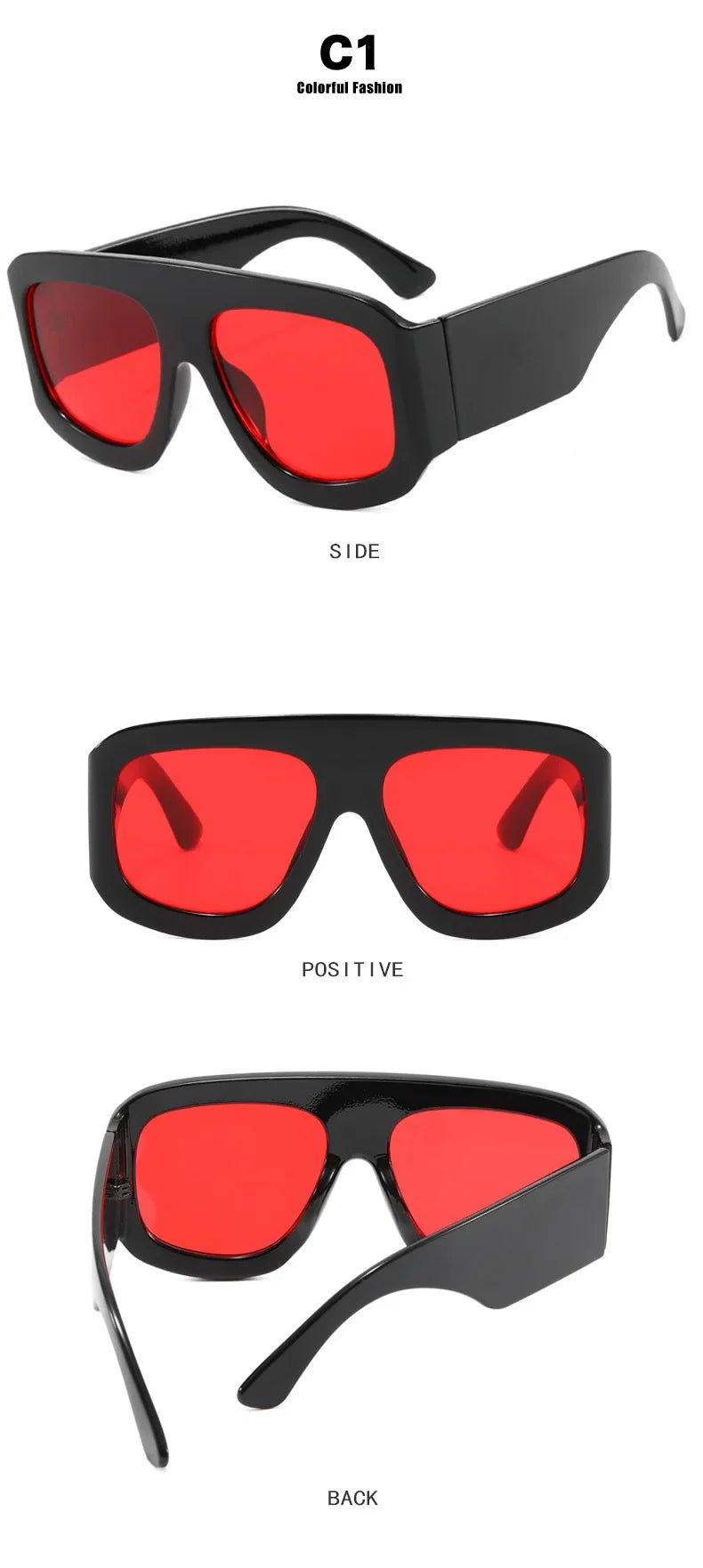 Oversized Square Sunglasses Fashion Gradient Women Luxury Retro Shades UV400 Outdoor Men Sun Glasses