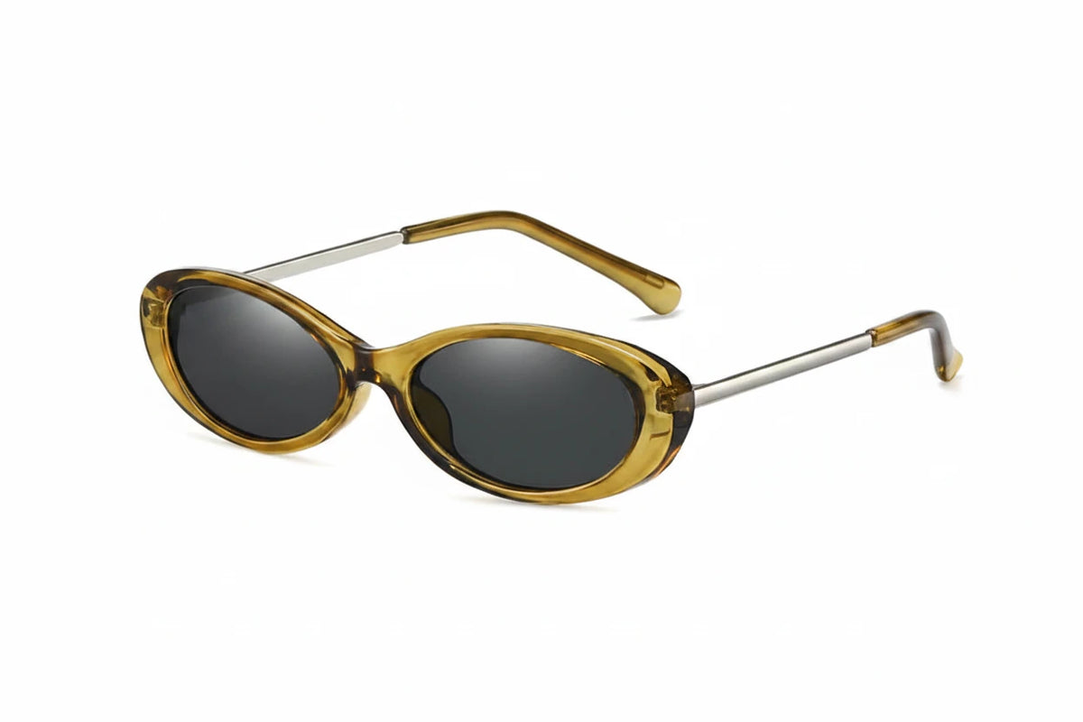 New Vintage Candy Colors Small Oval Women Sunglasses Shades UV400 Fashion Yellow Green Men Trending Punk Sun Glasses