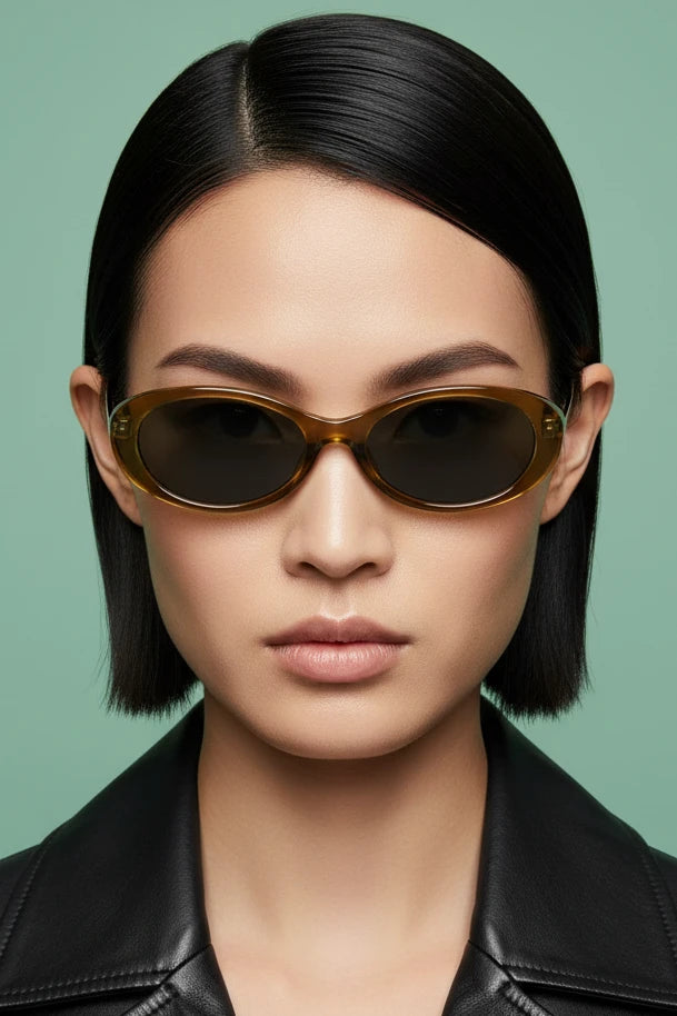New Vintage Candy Colors Small Oval Women Sunglasses Shades UV400 Fashion Yellow Green Men Trending Punk Sun Glasses