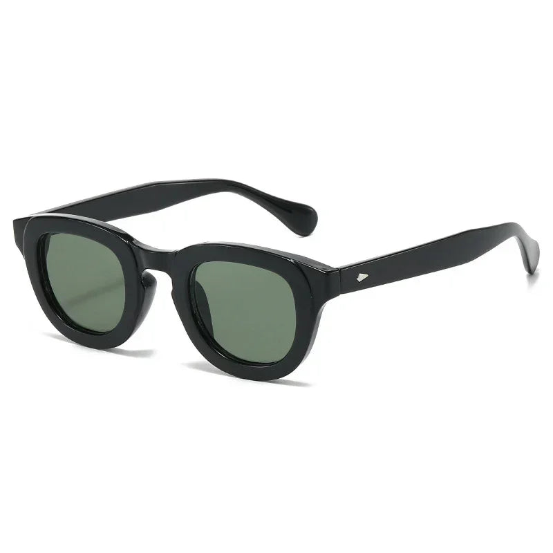 New Oval Candy Color Gradient Lens UV400 Sunglasses Women Men Eyewear Men Trending Sun Glasses Rivets Decoration