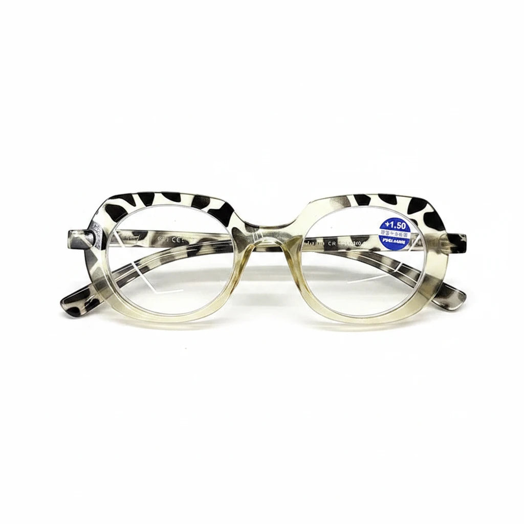 Retro Style Reading Glasses for Women Men Unisex Fashion Anti-blue Hyperopia Glasses Trendy Oval HD Lens Eyeglasses 0+1.0+4.0