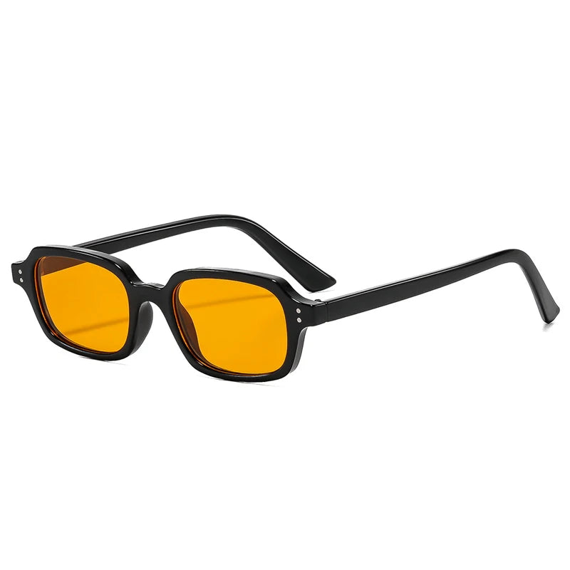 New Vintage Square Rivets Men Sunglasses Fashion Leopard Blue UV400 Women Trending Gradient Sun Glasses