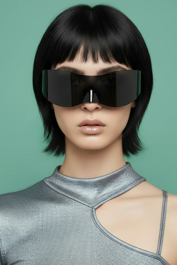 Y2K Cyber Punk One-Piece Sports Sunglasses Women Men 2025 Luxury Brand Windproof Rimless Sun Glasses For Ladies Shield Eyewear