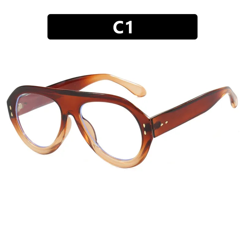 Oversized Popular Fashion Pilot Women Sunglasses Retro Red Shades UV400 Men Trending Wide Legs Sun Glasses