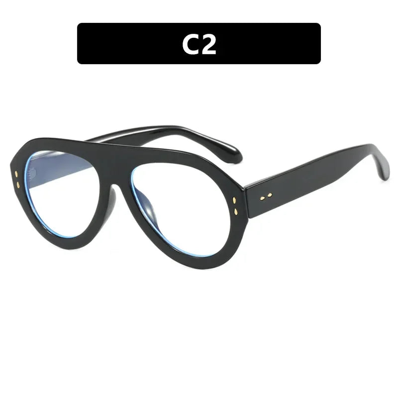 Oversized Popular Fashion Pilot Women Sunglasses Retro Red Shades UV400 Men Trending Wide Legs Sun Glasses
