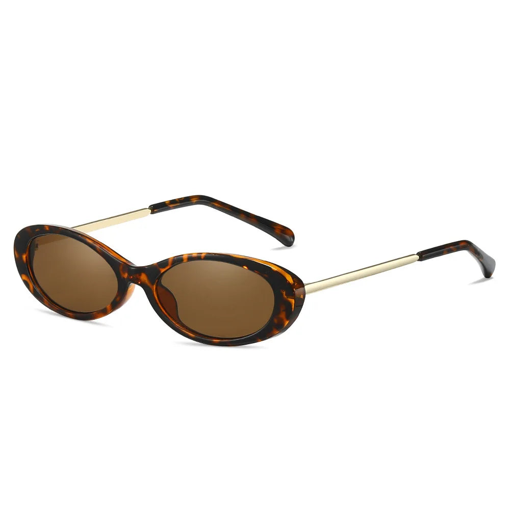 New Vintage Candy Colors Small Oval Women Sunglasses Shades UV400 Fashion Yellow Green Men Trending Punk Sun Glasses