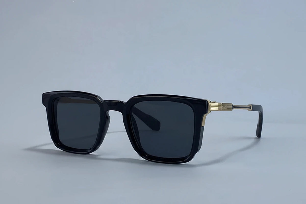 Polarized Retro Square Steampunk Sunglasses Men 2026 Luxury Brand Classic Driving Punk Sun Glasses For Male Travelling Shades